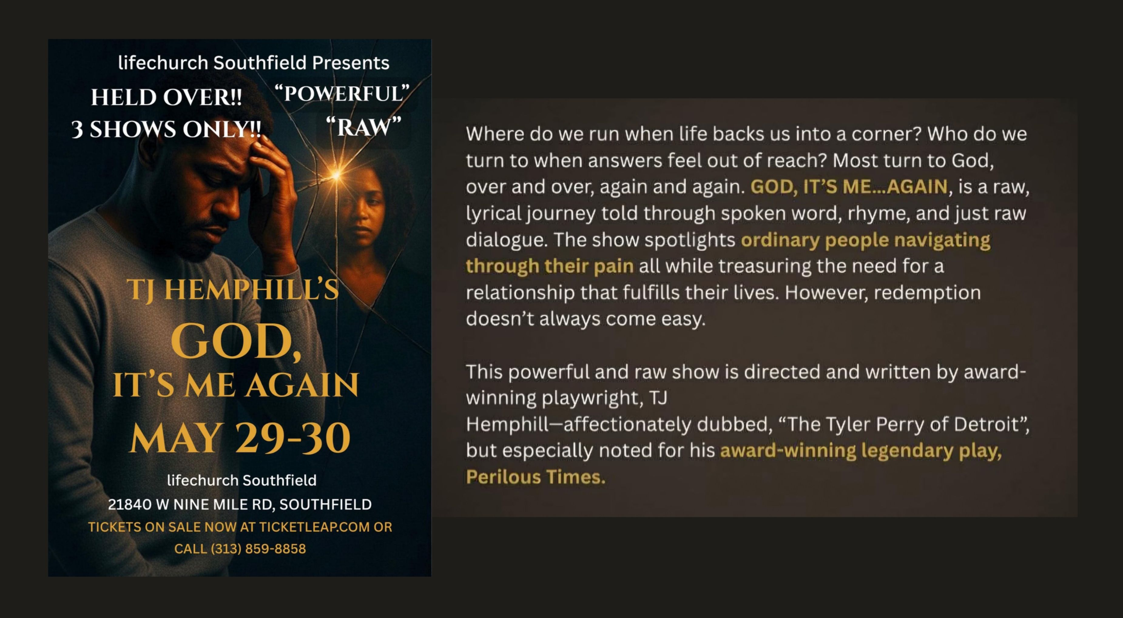 "God, It's Me Again" Stage Play